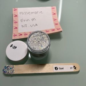 Revel nail dip Opal 1oz blue clear white iridescent purple